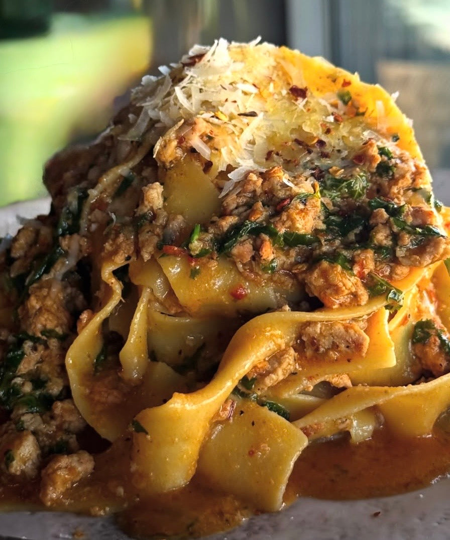 Pappardelle, Roasted Chicken, Lacinato Kale