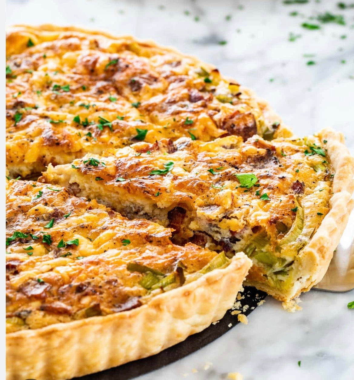 Summer Vegetable and Goat Cheese Quiche 🍆 🍅 🧅