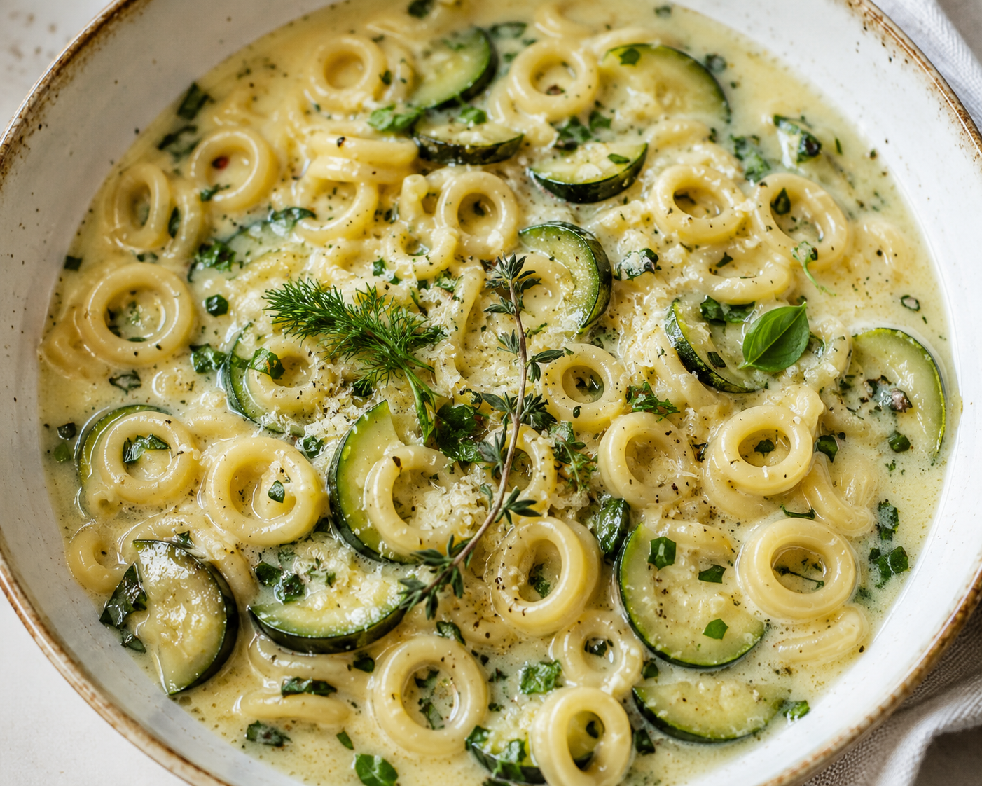 Creamy Anellini 🥣 Soup
