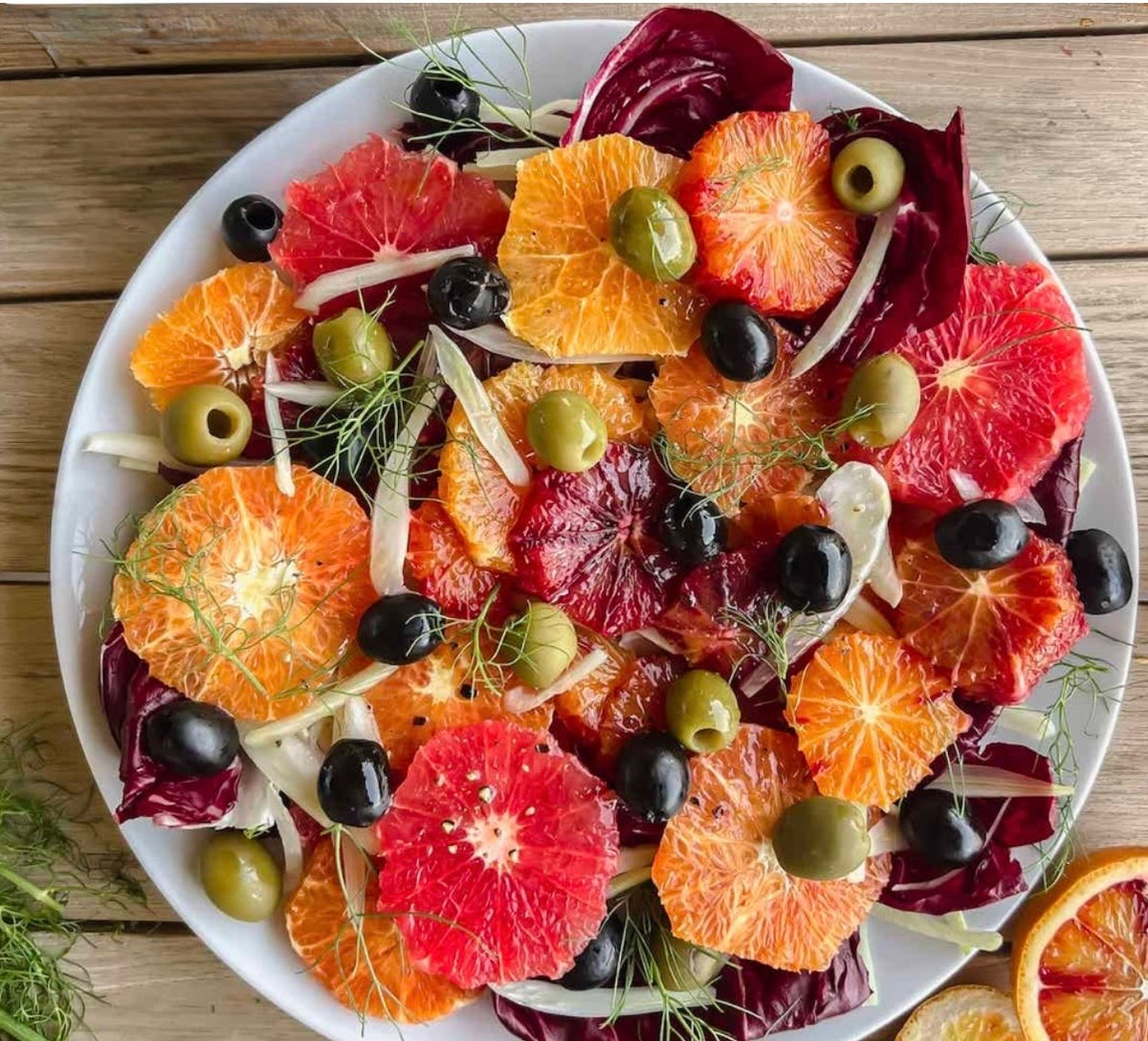 šOrange, Olive Salad **Local Greens Not Pictured**