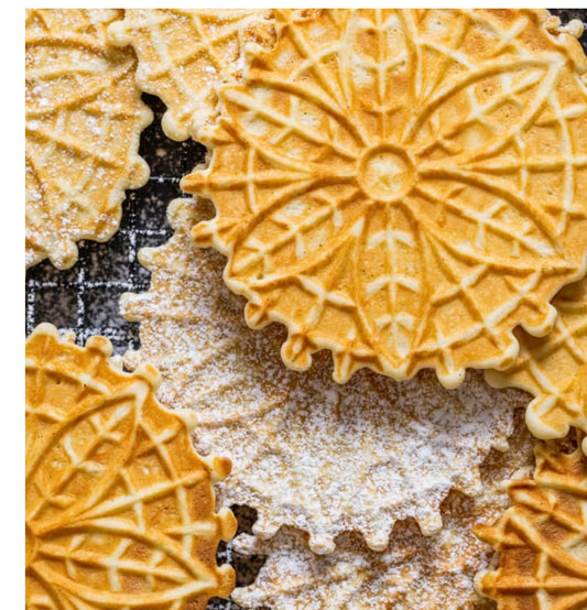 Chocolate Orange, Vanilla Ameretto Pizzelle