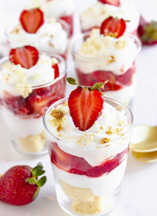 Mini Strawberry 🍓 Coconut 🥥 Trifle, aka Cecilia's Special                **gluten free, contains almonds***