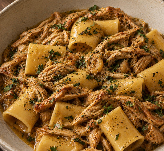 Braised Chicken and Paccheri 🌿