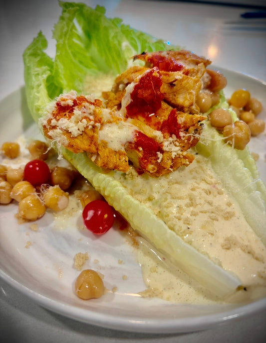 Pollo Diavola Caesar Salad (portion is larger than the picture)
